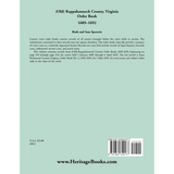 (Old) Rappahannock County, Virginia Order Book Abstracts, 1689-1692 back cover