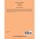 Essex County, Virginia Deed Book Abstracts, 1724-1728 back cover