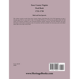 Essex County, Virginia Deed Book Abstracts 1733-1738 back cover