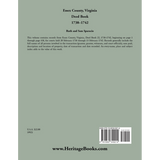 Essex County, Virginia Deed Book Abstracts 1738-1742 back cover