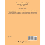 Westmoreland County, Virginia Deed and Will Book Abstracts 1734-1736 back cover