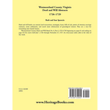 Westmoreland County, Virginia Deed and Will Book Abstracts 1726-1729 back cover