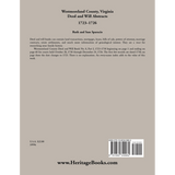 Westmoreland County, Virginia Deed and Will Book Abstracts 1723-1726 back cover