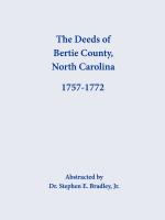 The Deeds of Bertie County, North Carolina: 1757-1772