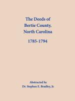 The Deeds of Bertie County, North Carolina: 1785-1794