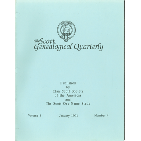 The Scott Genealogical Quarterly: Volume 4, Number 4, January 1991