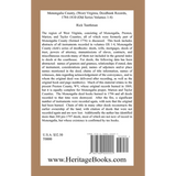 Monongalia County, (West) Virginia, Deed Book Records, 1784-1810 (Old Series Volumes 1-4) back cover