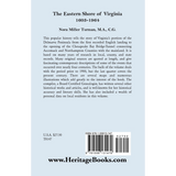The Eastern Shore of Virginia, 1603-1964 back cover