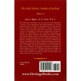 The Great Historic Families of Scotland, Volume 2 back cover