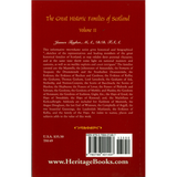 The Great Historic Families of Scotland, Volume 2 back cover