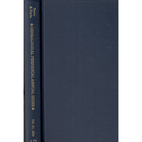 Genealogical Periodical Annual Index, Volume 31 (1992): Key to the Genealogical Literature