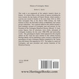 History of Limington, Maine back cover