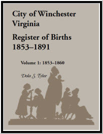 City of Winchester, Virginia, Register of Births, 1853-1891, Volume 1, 1853-1860