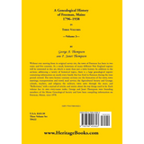 A Genealogical History of Freeman, Maine, 1796-1938, volume 3 back cover