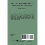 Fifty Great Migration Colonists to New England and Their Origins back cover
