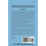 The Memorialists: An Antebellum History of Alleghany, Craig, and Monroe Counties of Western Virginia 1812-60 back cover