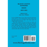 Blount County, Tennessee Deeds 1819-1833 back cover