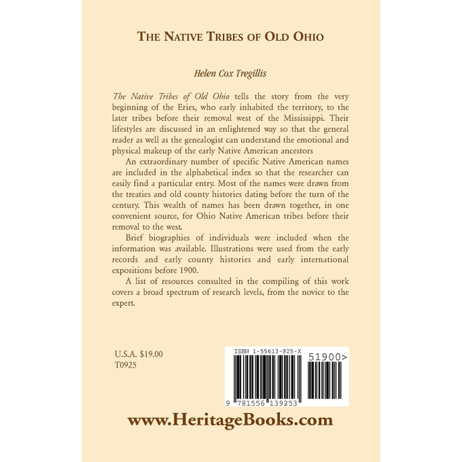 back cover of The Native Tribes of Ohio