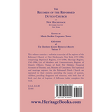 The Records of the Reformed Dutch Church of New Hackensack, Dutchess County, New York back cover