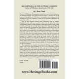 Military Rolls of the Outward Commons: Soldiers of Wilbraham, Massachusetts, 1730-1840 back cover