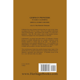 German Pioneers in Early California: Erwin G. Gudde's History back cover
