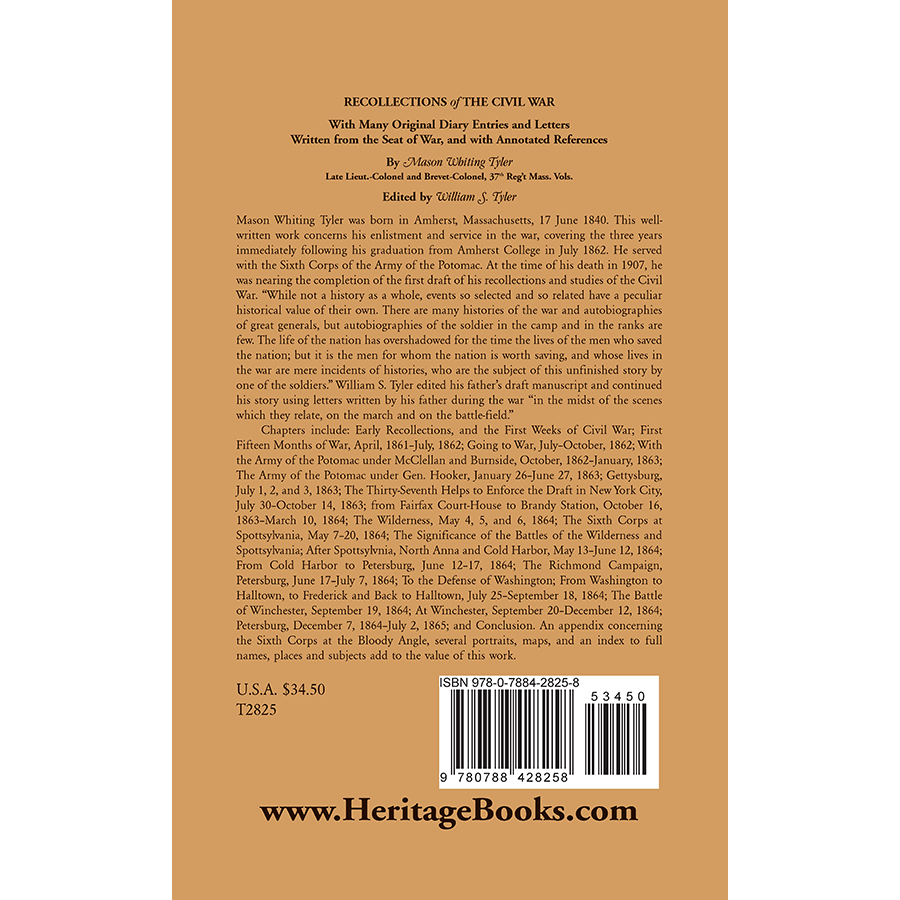 Recollections of the Civil War back cover