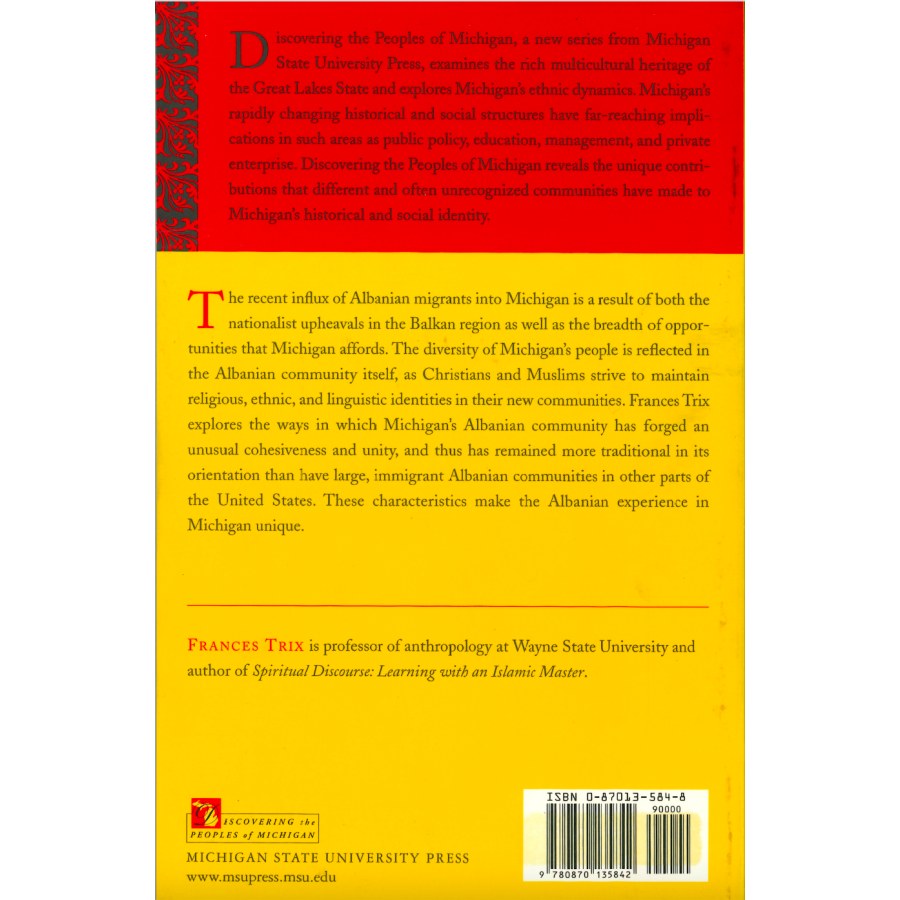 The Albanians in Michigan back cover