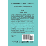 The Public Records of the Colony of Connecticut, Prior to the Union with New Haven Colony, May 1665 back cover