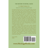 The History of Bethel, Maine back cover