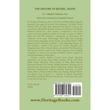 The History of Bethel, Maine back cover