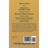 Muster Rolls of the Soldiers of the War of 1812, Detached from the Militia of North Carolina in 1812 and 1814 back cover
