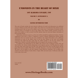 Unionists in the Heart of Dixie: 1st Alabama Cavalry, USV, Volume V, Supplement A back cover