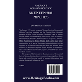 America’s German Heritage Bicentennial Minutes back cover