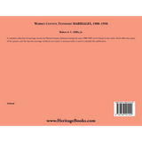 Warren County, Tennessee Marriages, 1900-1950 back cover