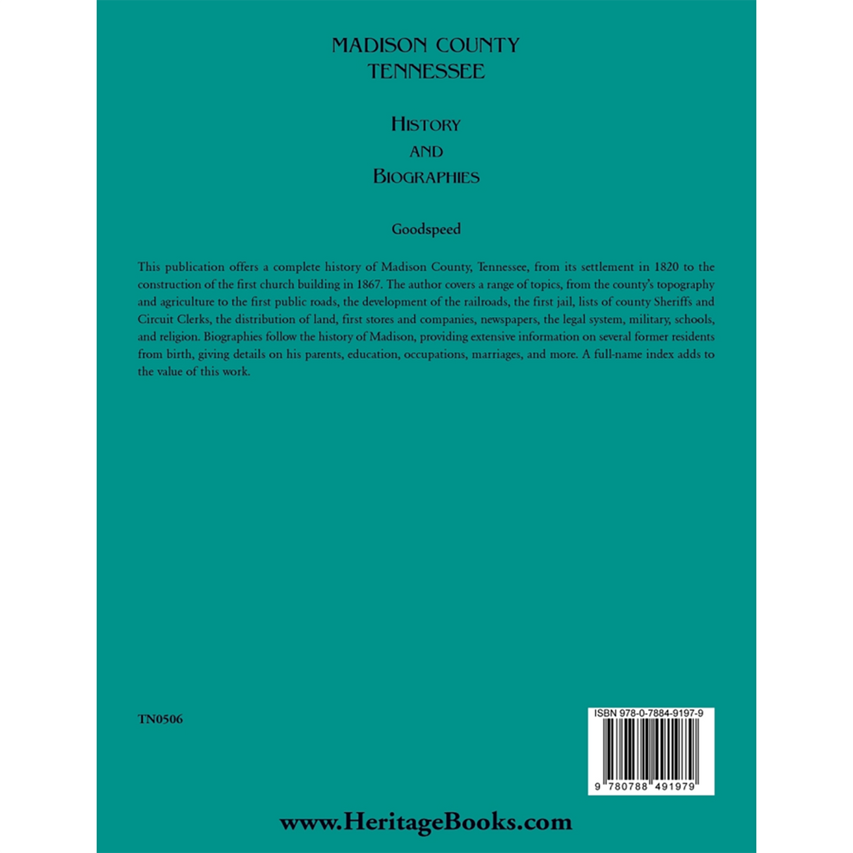 Madison County, Tennessee History and Biographies
