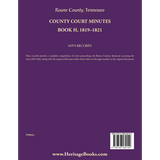 placeholder image for Roane County, Tennessee County Court Minutes, Book H, 1819-1821