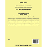 Rhea County, Tennessee Court of Pleas and Quarter Sessions, May 1823-November 1828