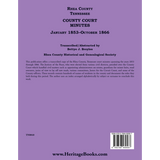 Rhea County, Tennessee County Court Minutes, January 1853-October 1866 back cover