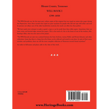 Blount County, Tennessee Will Book 1, 1799-1858 back cover