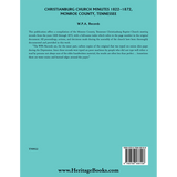 Christianburg Church Minutes, Monroe County, Tennessee, 1828-1872