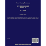Knox County, Tennessee Superior Court Book B, 1797-1804 back cover