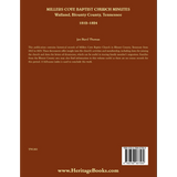 Miller's Cove Baptist Church Minutes, Walland, Blount County, Tennessee, 1812-1824 back cover