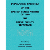 Population Schedule of the United States Census of 1860 for Cocke County, Tennessee