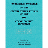 Population Schedule of the United States Census of 1860 for Cocke County, Tennessee