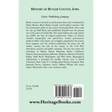 History of Butler County, Iowa back cover