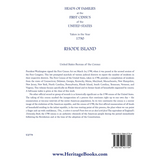 Heads of Families at the First Census of the United States Taken in the Year 1790: Rhode Island back cover