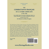 Les Combattants Francais De La Guerre Americaine, 1778-1783 back cover