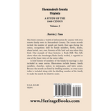 Shenandoah County, Virginia: A Study of the 1860 Census, Volume 3 back cover