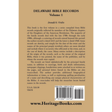 Delaware Bible Records, Volume 1 back cover