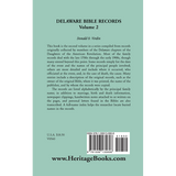 Delaware Bible Records, Volume 2 back cover